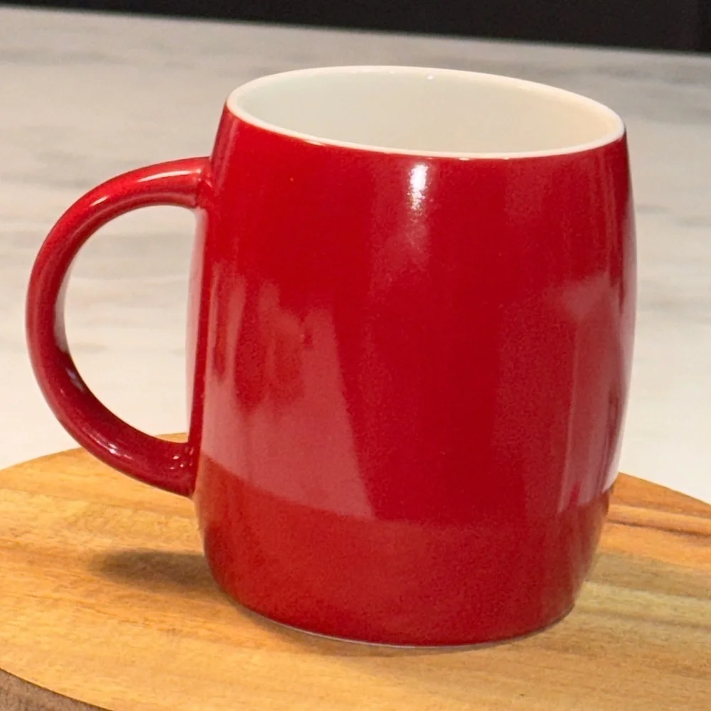 2011 Starbucks Brand Logo Barrel Shape Coffee Mug Etched Logo